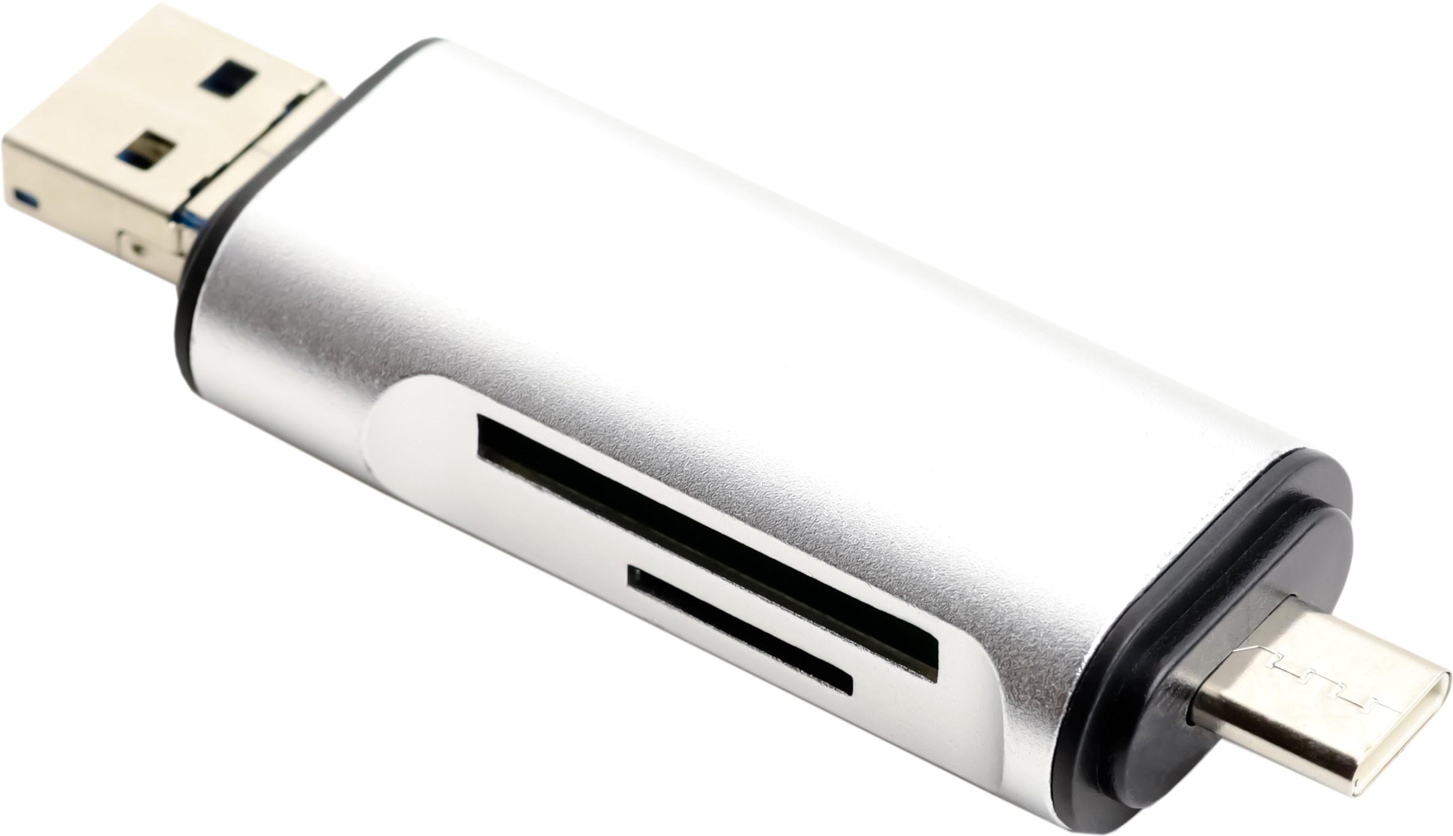 Хаб USB XoKo AC 440 Type C USB 3,0 MicroUSB/SD Card Reader (XK AС 440)