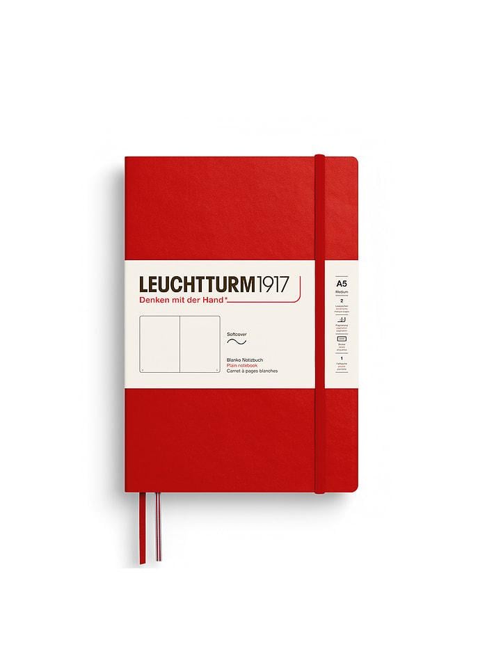 Блокнот Leuchtturm1917 средний мягкий переплет чистые листы Cherry (373993)