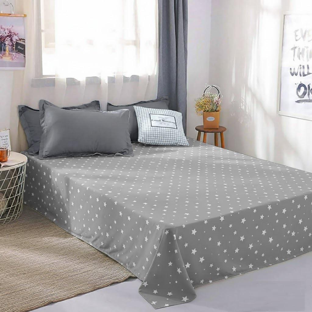 Простыня Zastelli бязь 130 разные звезды на сером 200х220 см (20486)