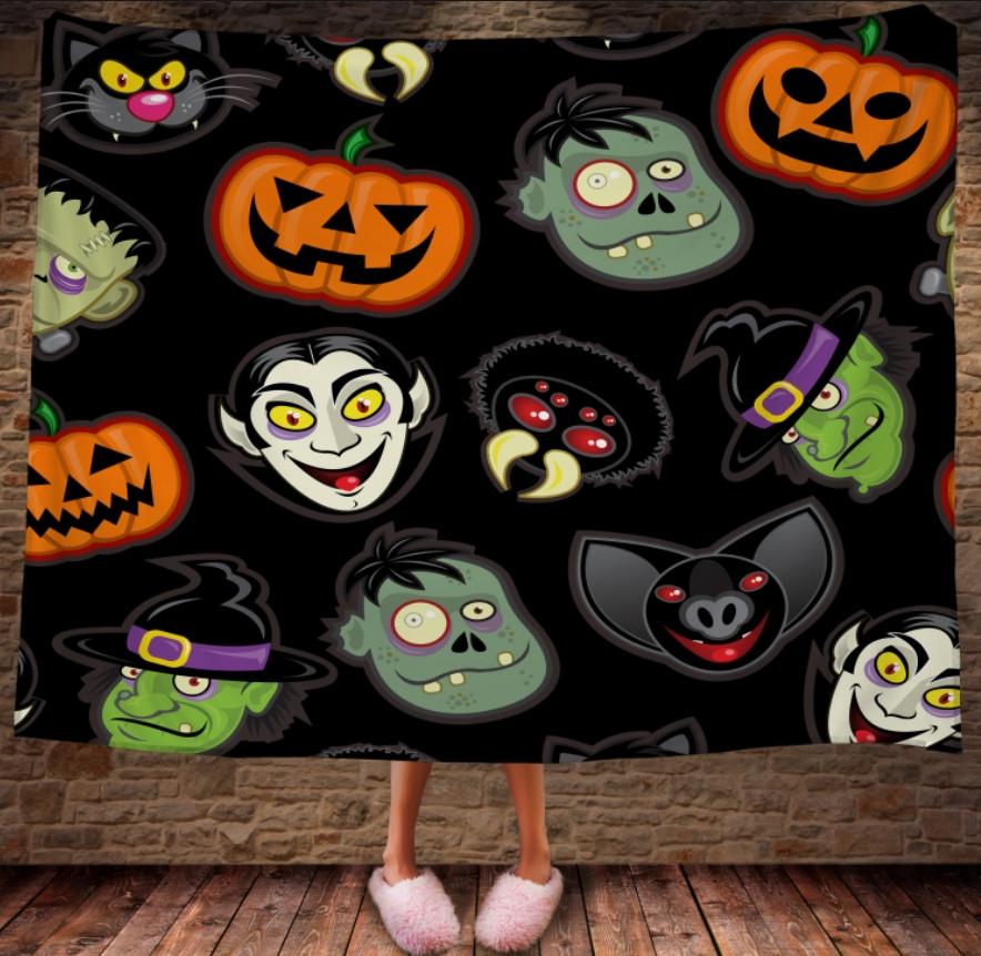 Плед с 3D принтом Хэллоуин Halloween 1414 150x200 см (epi_1761)