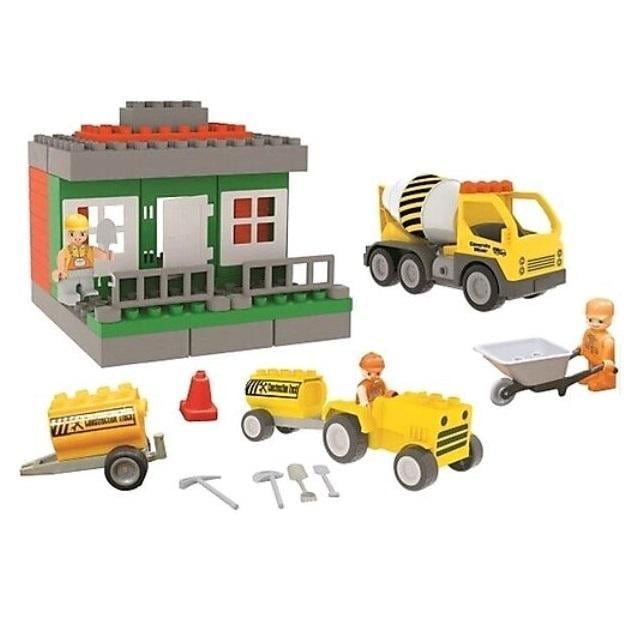 Конструктор Pilsan Спецтехніка 3 фігруки/машинка/аксесуари/інструкція Yellow (155050)