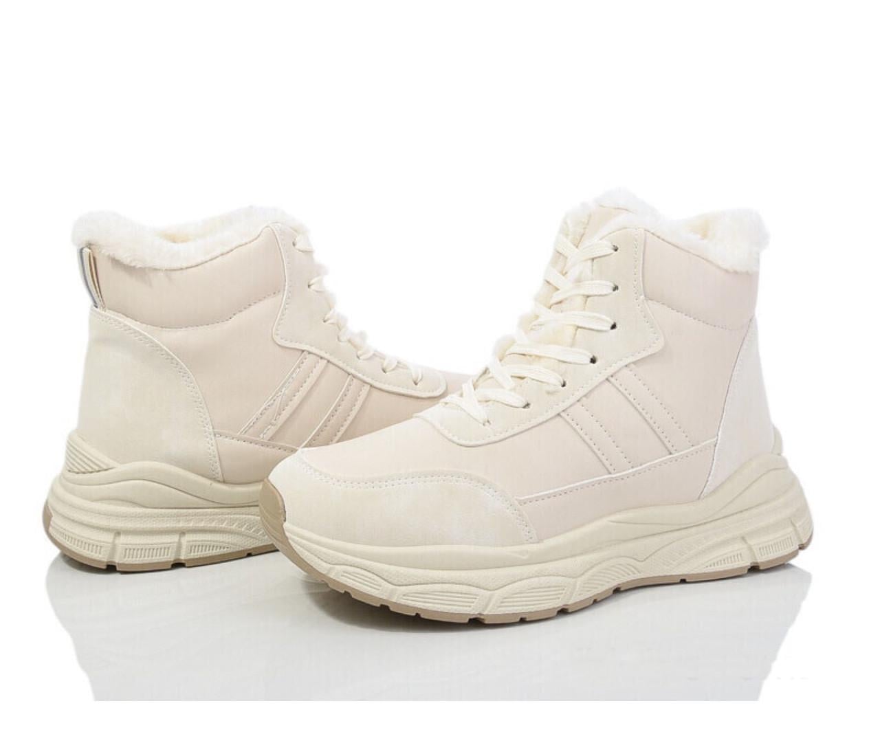 Ботинки зимние женские Mengfuna E-55898/36 р. 36 Молочный