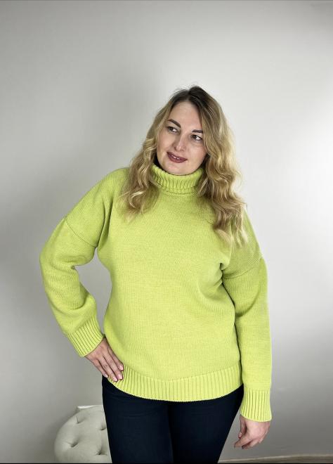 Джемпер жіночий ART KNIT Sofia oversize Яблуневий - фото 5 Джемпер жіночий ART KNIT Sofia oversize Яблуневий - фото 5