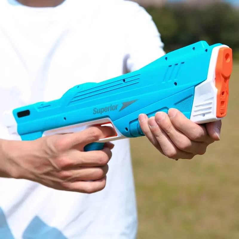 Пистолет Water Gun водяной электрический Синий - фото 8