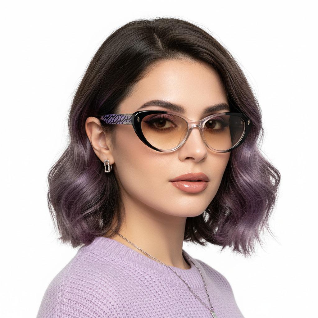 Очки женские для зрения пластиковые С4-0.75 Фиолетовый (9020) Очки женские для зрения пластиковые С4-0.75 Фиолетовый (9020)