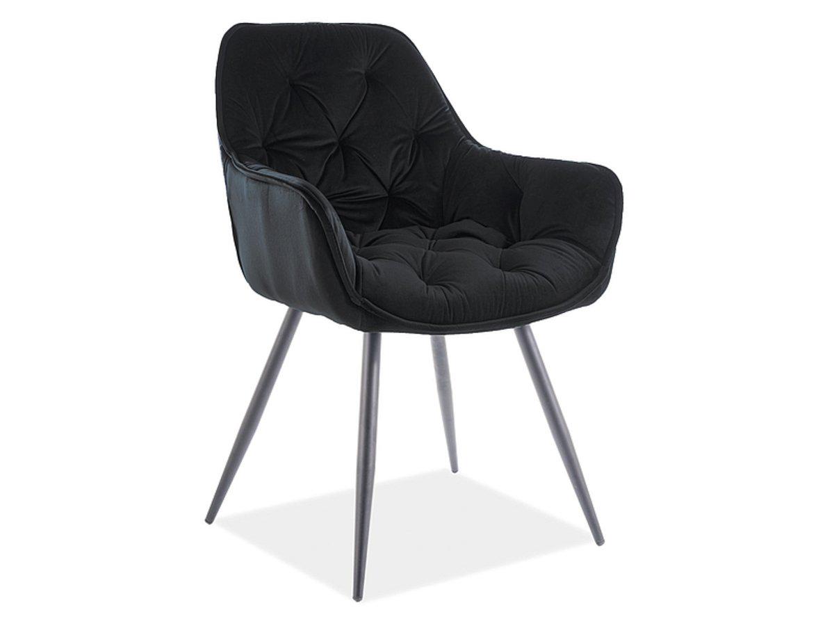Стул кухонный Signal CHERRY MATT VELVET 59 870х570х430 мм Металл/Ткань водонепроницаемая Бархат цвет Черный (CHERRYMVCC)