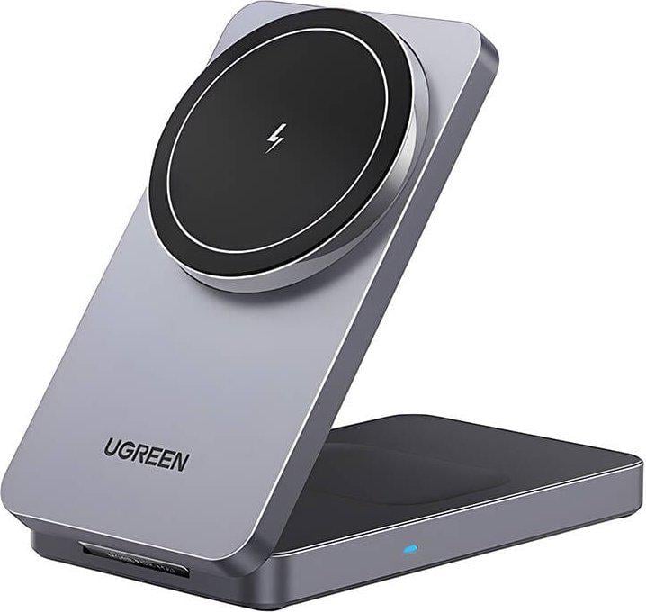 Зарядное устройство беспроводное UGREEN W528 Qi 2в1 для iPhone 16 Pro Max/AirPods 4 20 Вт Grey (45056) Зарядное устройство беспроводное UGREEN W528 Qi 2в1 для iPhone 16 Pro Max/AirPods 4 20 Вт Grey (45056)