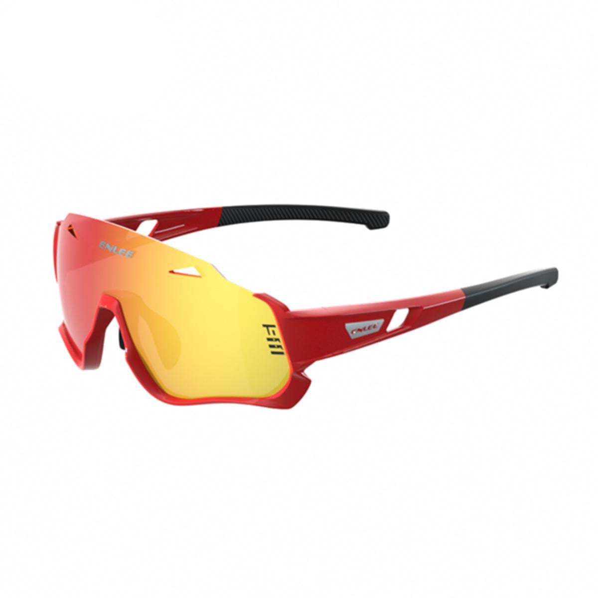 Спортивные солнцезащитные очки ENLEE E100 подростковые/женщины поляризованные 4 линзы в комплекте Красный (EN-E100-3228UA)