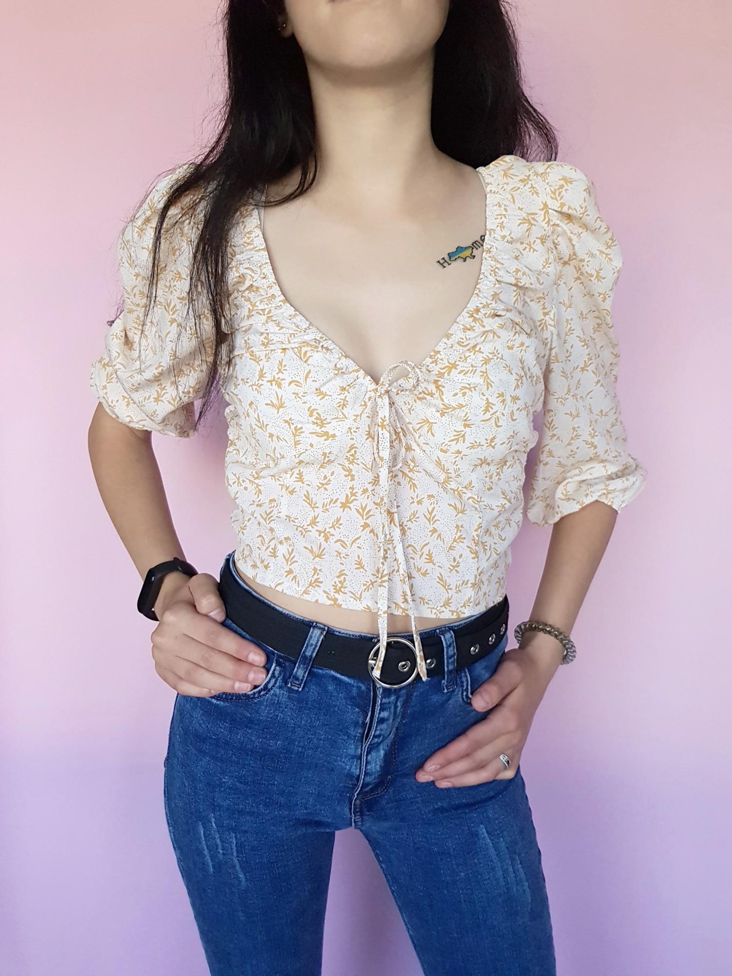 Топ с длинными рукавами женский Boohoo 10398 XS Кремовый