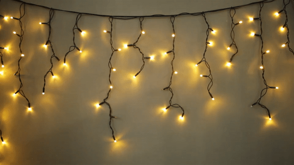 Гирлянда уличная светодиодная Бахрома 180 LED 5 м Желтый (17)