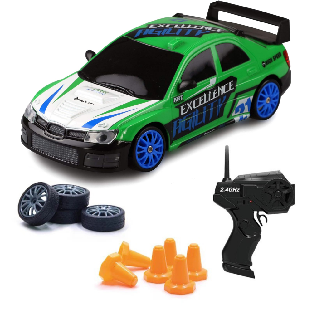 Машинка дрифтовая скоростная RC Race Subaru Impreza 4WD с Led подсветкой на аккумуляторе 18,5 см