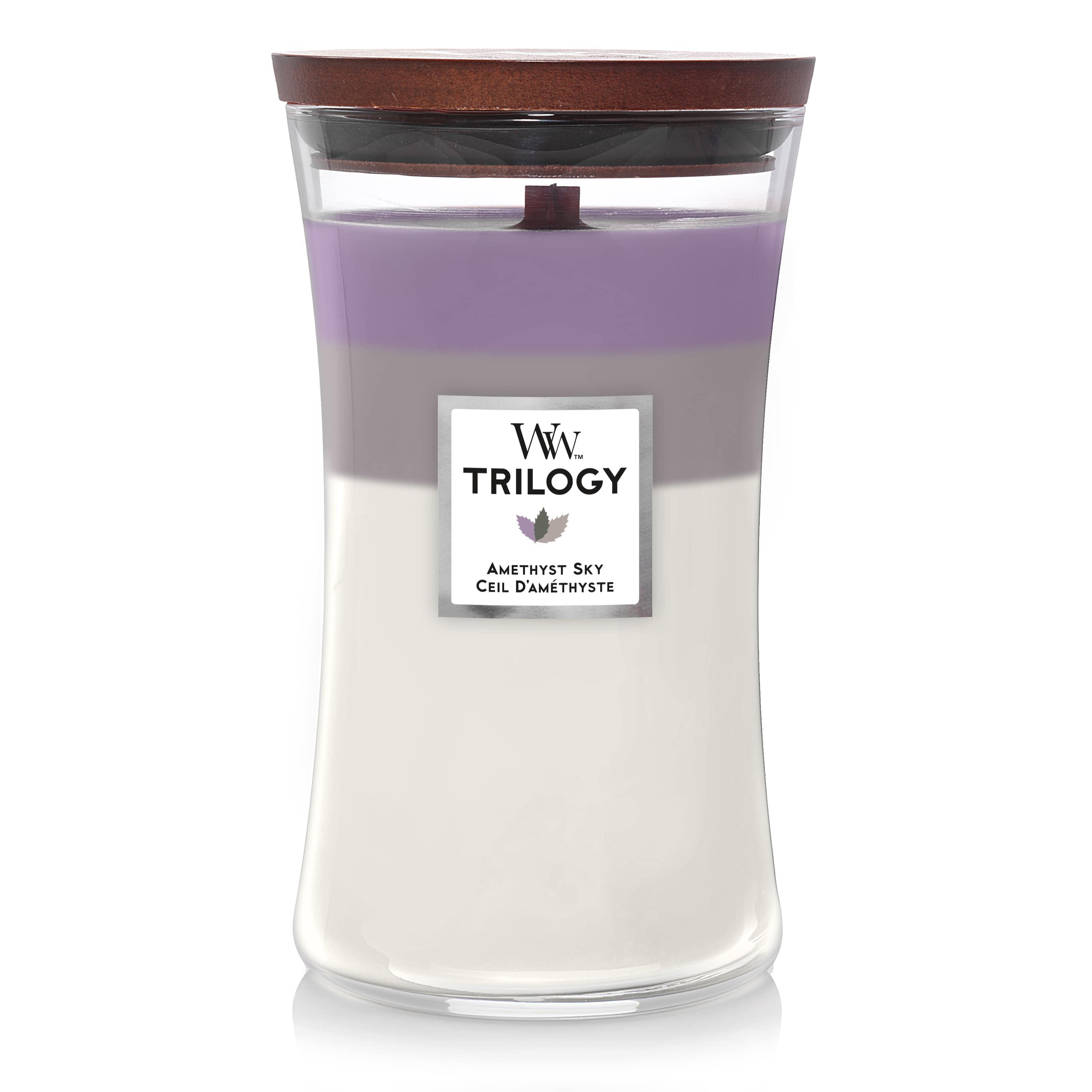 Ароматическая свеча с трехслойным ароматом Woodwick Large Trilogy Amethyst Sky 609 г