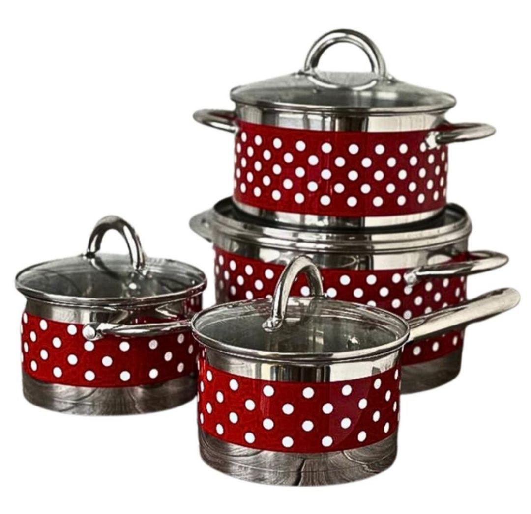 Набір каструль з кришками German Family GF-2034 нержавіюча сталь 8 пр. (GF-2034) Набір каструль з кришками German Family GF-2034 нержавіюча сталь 8 пр. (GF-2034)