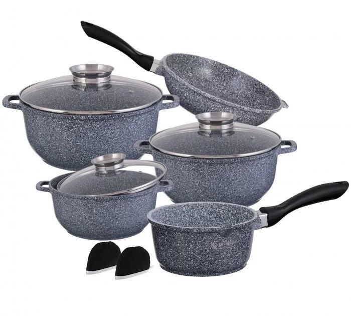 Набір кухонного посуду Edenberg 10 пр. з індукційним дном та антипригарним покриттям (EB-8012)