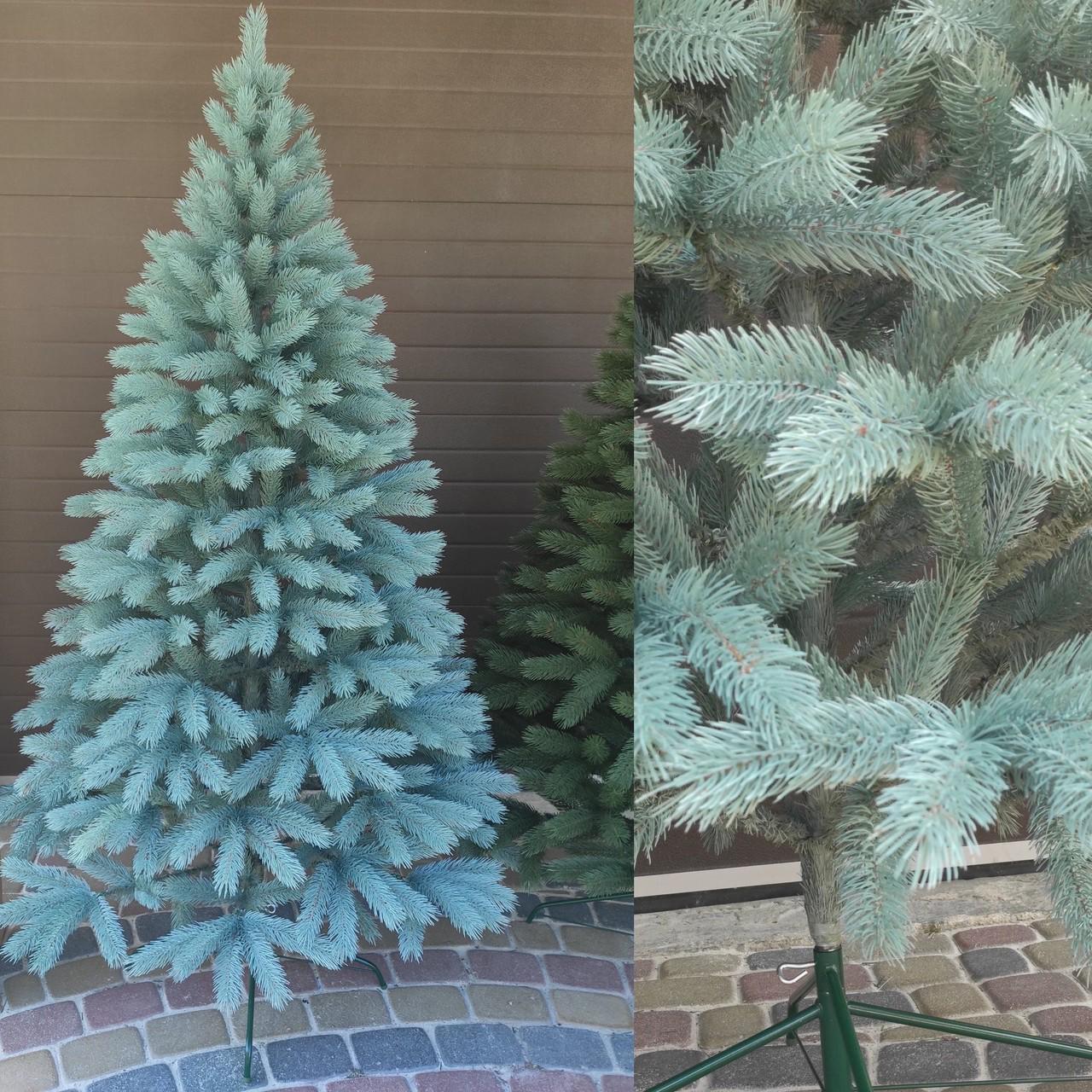 Штучна ялинка Буковельська лита 1,5 м на металевій підставці Блакитний (Бук.Г-150) - фото 2 Штучна ялинка Буковельська лита 1,5 м на металевій підставці Блакитний (Бук.Г-150) - фото 2