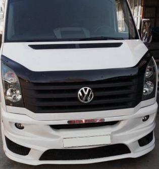 Передній бампер 2012Meliset для Volkswagen Crafter 2006-2016 рр. склопластик Під фарбування - фото 2