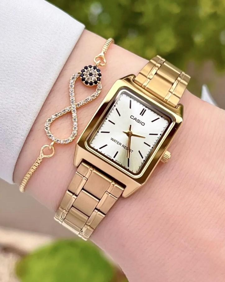 Наручные часы женские Casio LTP-V007G-9E Золотой - фото 5