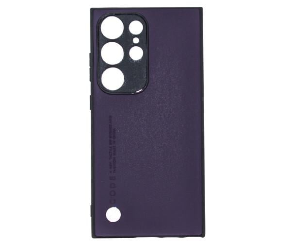 Кожаный чехол - накладка CODE Tactile Experience для Samsung Galaxy S24 Ultra Фиолетовый