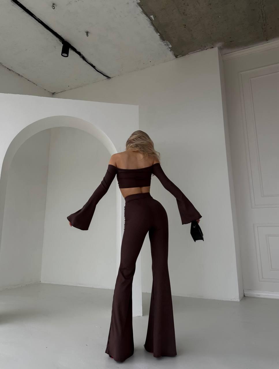 Костюм женский мустанг р. 46-48 Шоколадный (Р1557-269/Н) - фото 6 Костюм женский мустанг р. 46-48 Шоколадный (Р1557-269/Н) - фото 6