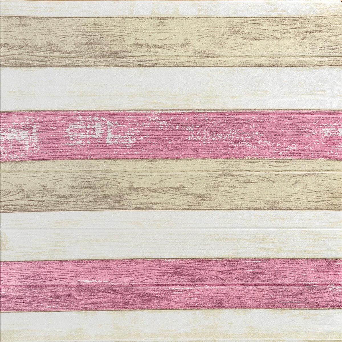 3D-панель самоклеющаяся декоративная 700x700x4 мм 381 Нежно-розовое дерево (SW-00000527)