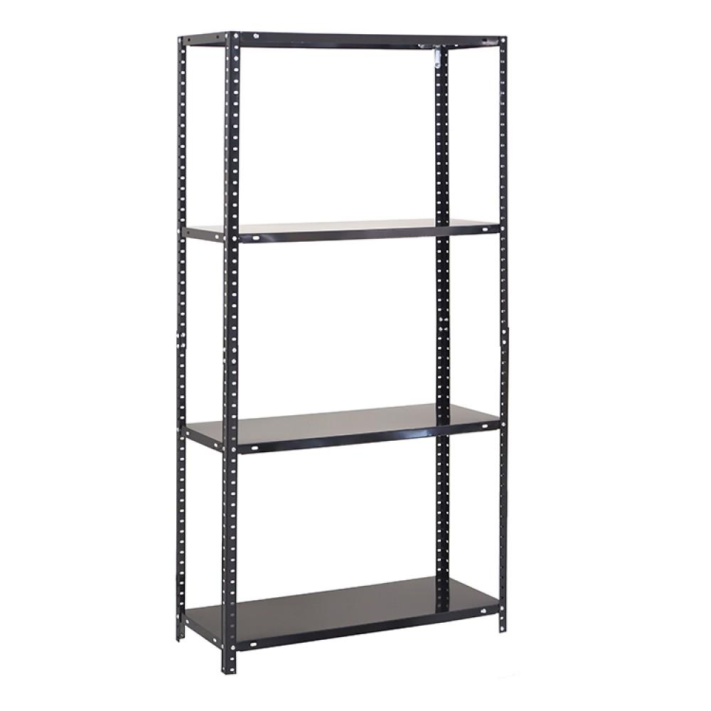 Стеллаж металлический Siker BP30 4 полки 150х75х30 см Черный