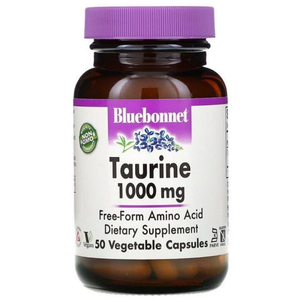 Таурін Bluebonnet Nutrition Taurine 1000 мг 50 вег. капс. (000024855)