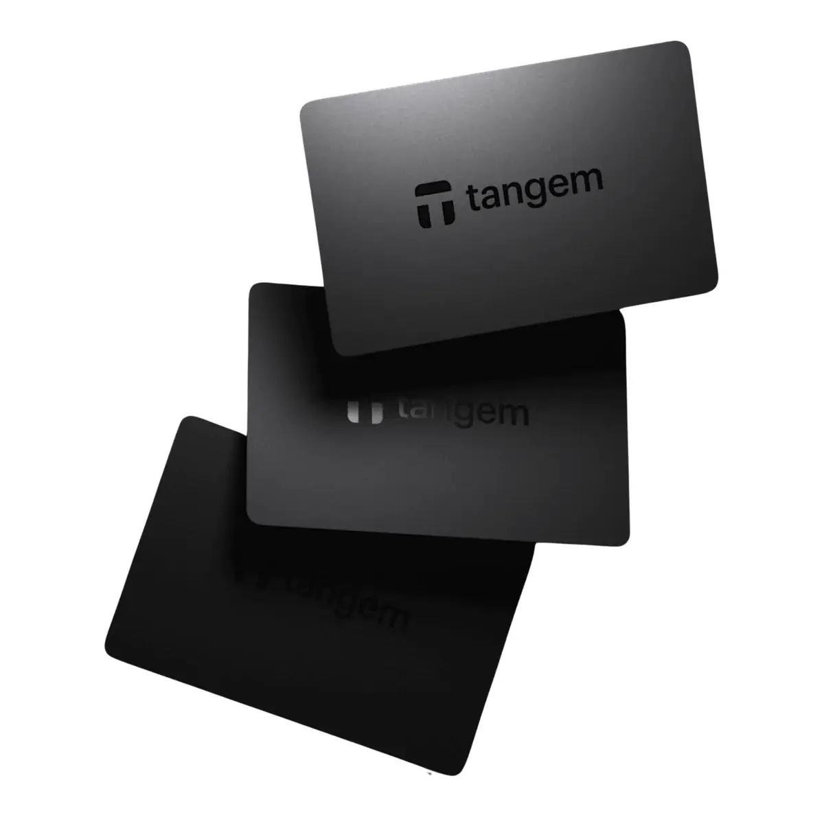 Гаманець Tangem Wallet 2.0 на 3 картки Чорний (TG128X3-B) - фото 1