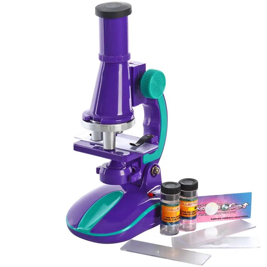 Набор для опытов детский обучающий Limo Toy 100/200/300x микроскоп с подсветкой и аксессуарами (33305379)