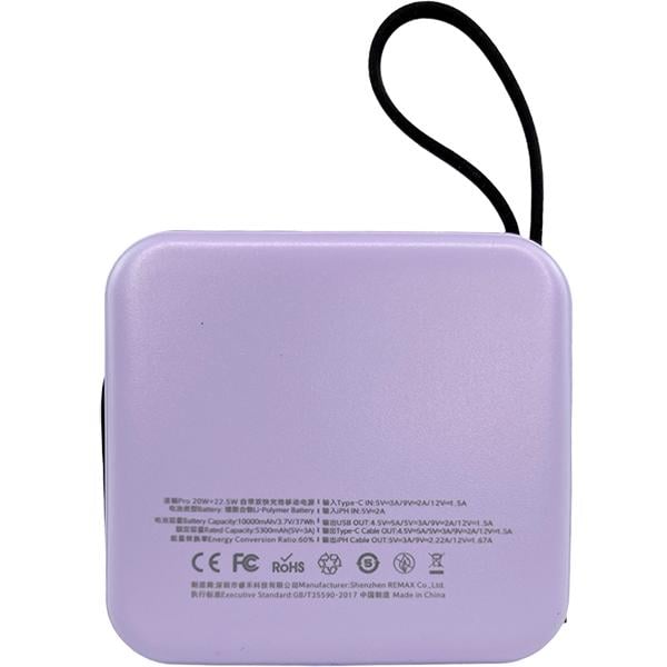 Повербанк Remax RPP-602 10000 мАч PD 20W QC 22,5W Purple - фото 3