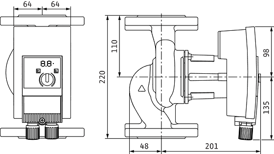 Циркуляційний насос Wilo Yonos MAXO 40/0,5-8 PN 6/10 (2120646) - фото 4