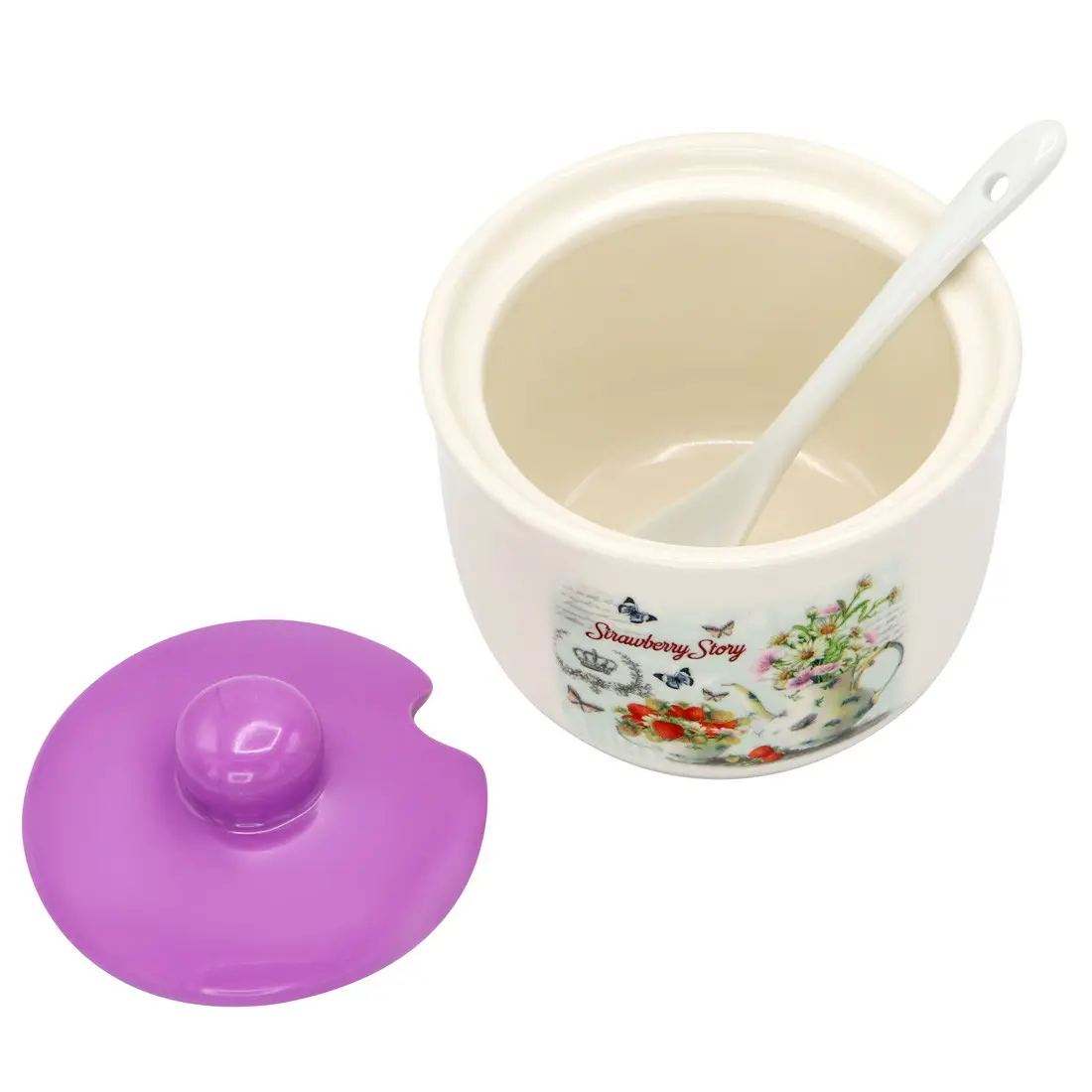 Цукорниця Interos Полунична історія 350 мл з ложкою (ZFC045 SS) - фото 2 Цукорниця Interos Полунична історія 350 мл з ложкою (ZFC045 SS) - фото 2