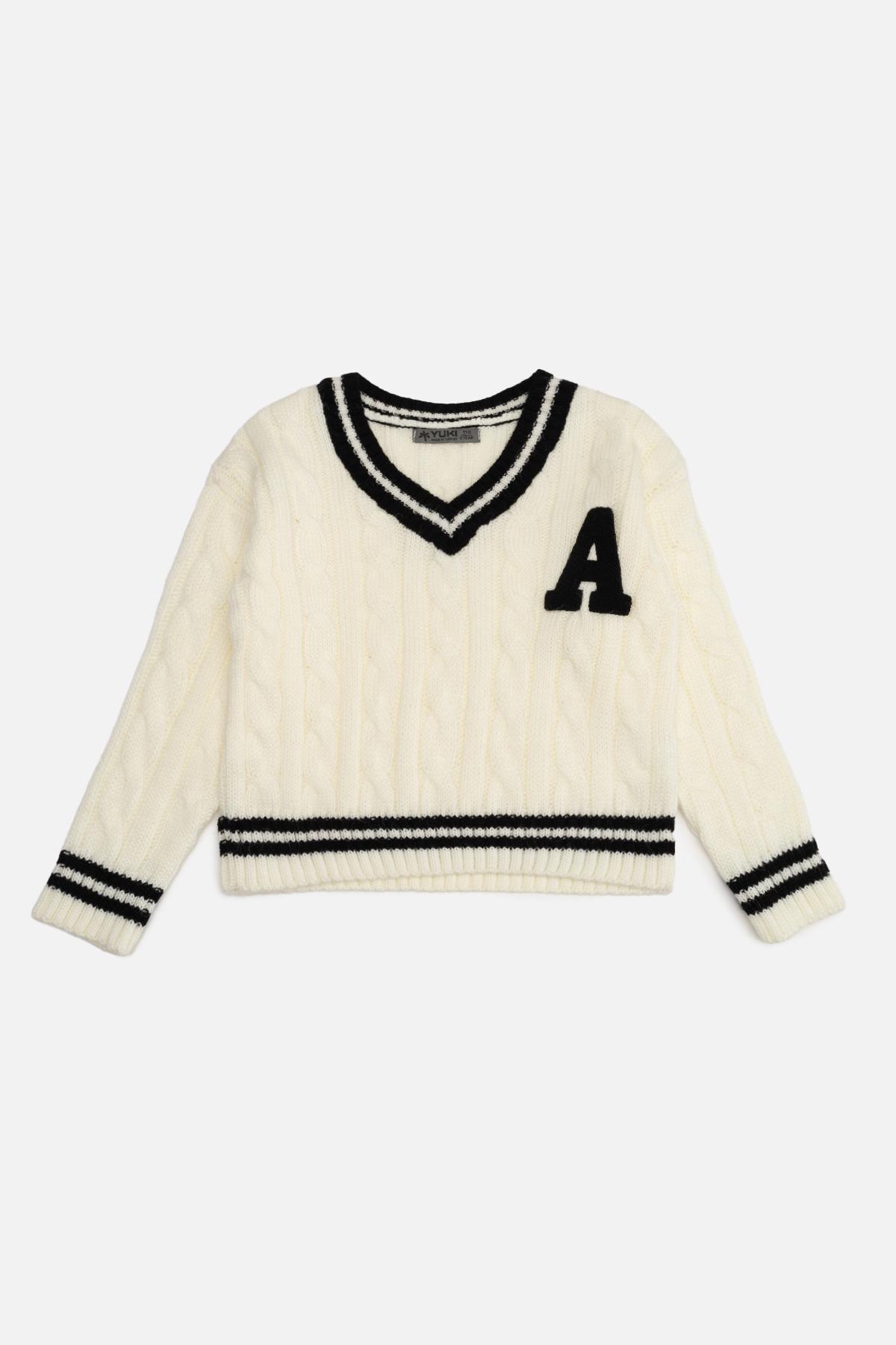 Джемпер для девочки ЦБ-00257124 116 см Молочный (28576332)