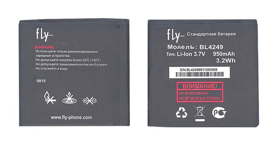 Аккумулятор для смартфона Fly BL4249 E157 3,7V 950 mAh 3,2 Wh Black