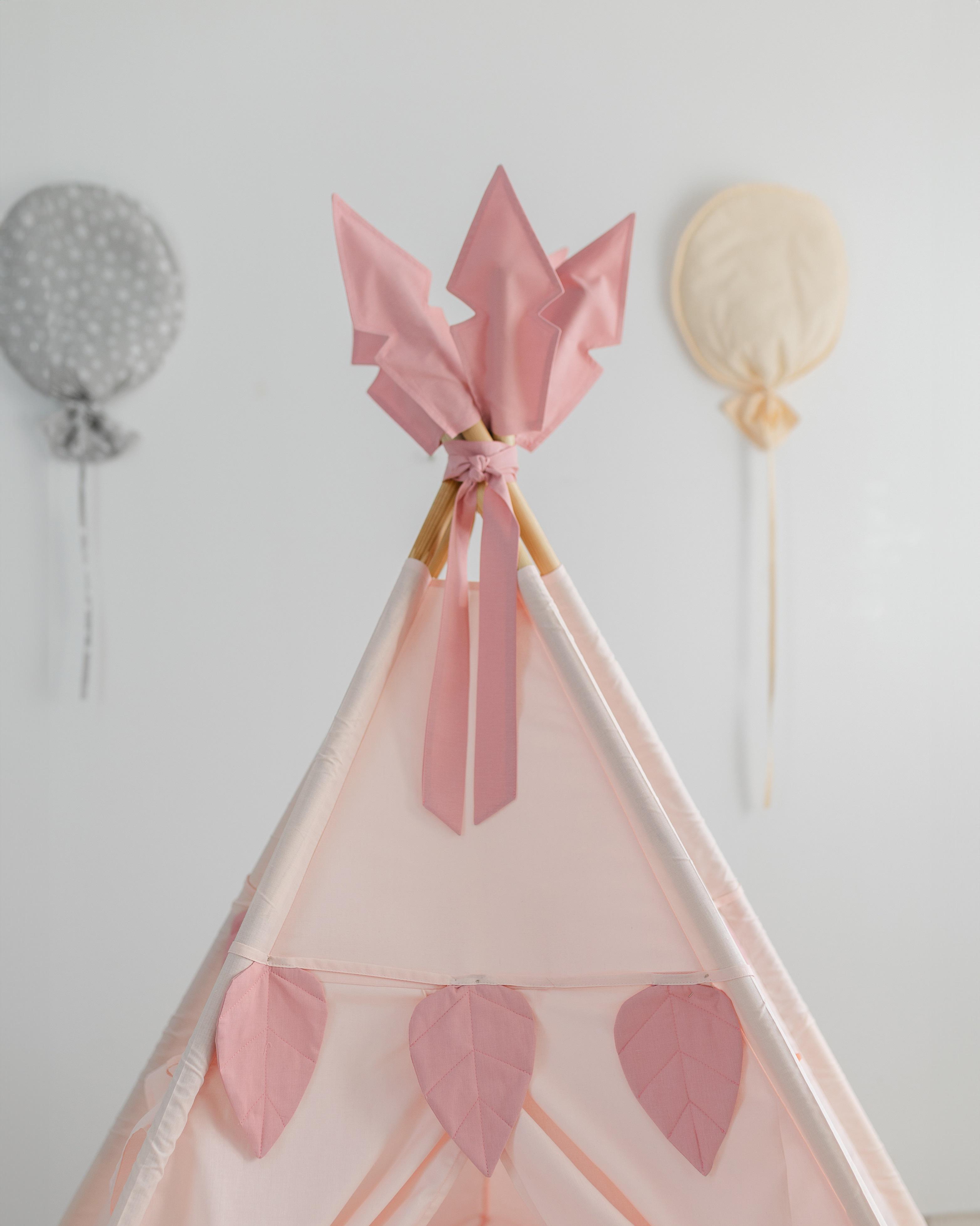 Вігвам для дітей Пухнасті друзі з об'ємним ковриком Пудровий (0002099) - фото 6 Вігвам для дітей Пухнасті друзі з об'ємним ковриком Пудровий (0002099) - фото 6