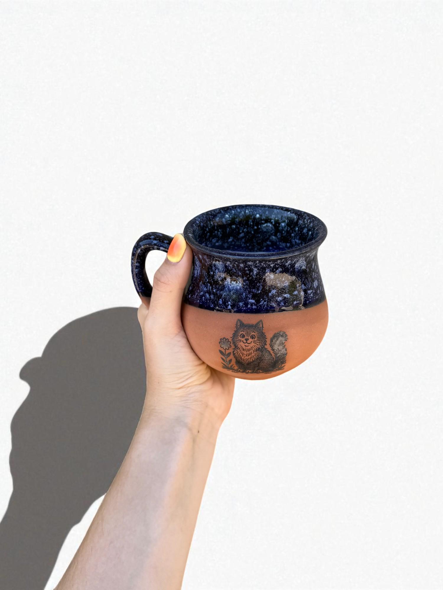 Чашка ручной работы "Котик" 450 мл (28833639) - фото 8