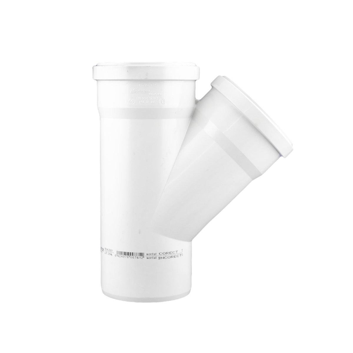 Трійник безшумний Valrom Ф 50 мм X45° (SW-46832)