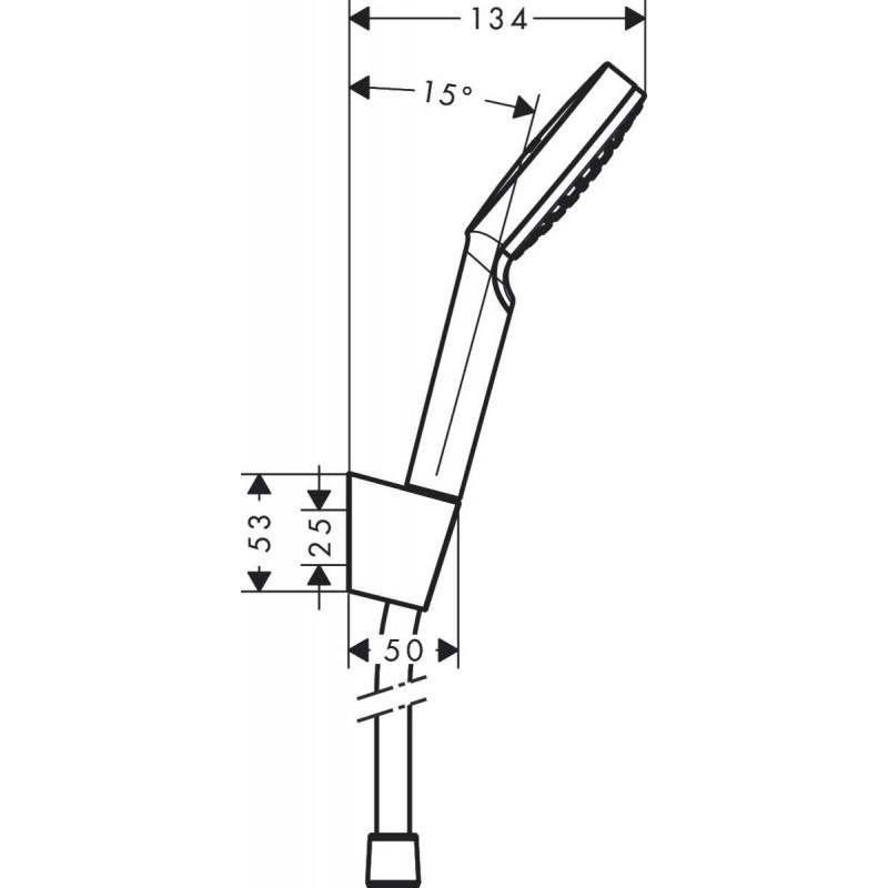 Душевой набор Hansgrohe Crometta 100 1Jet 125 Белый/хром (26690400) - фото 2