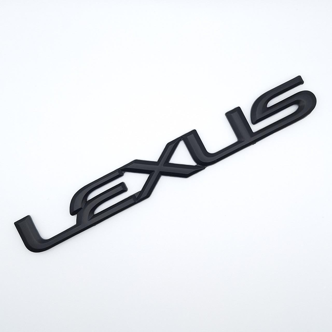 Эмблема надпись Lexus на багажник ABS 19х2,4 см Черный матовый (1704376381)