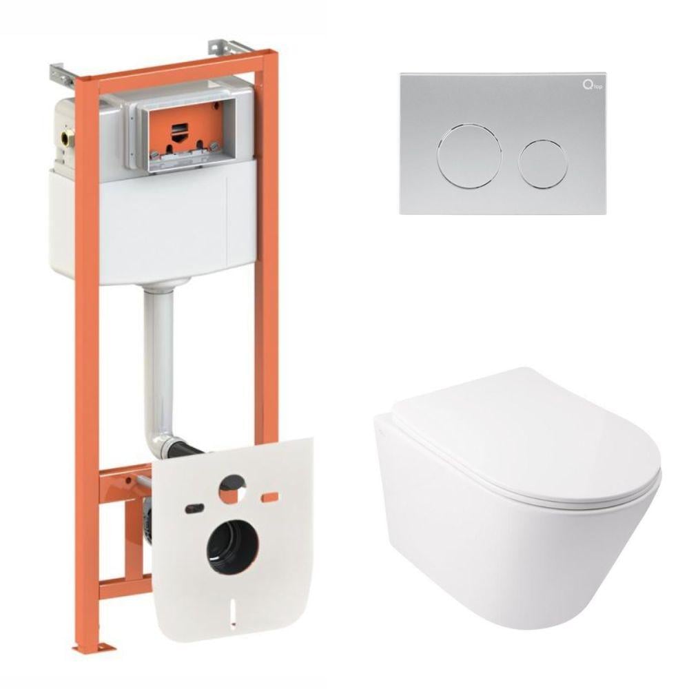 Установка Qtap подвесной унитаз Swan Ultra Quiet/комплект установки Nest 4в1 круглая клавиша Satin (2611546623) Установка Qtap подвесной унитаз Swan Ultra Quiet/комплект установки Nest 4в1 круглая клавиша Satin (2611546623)