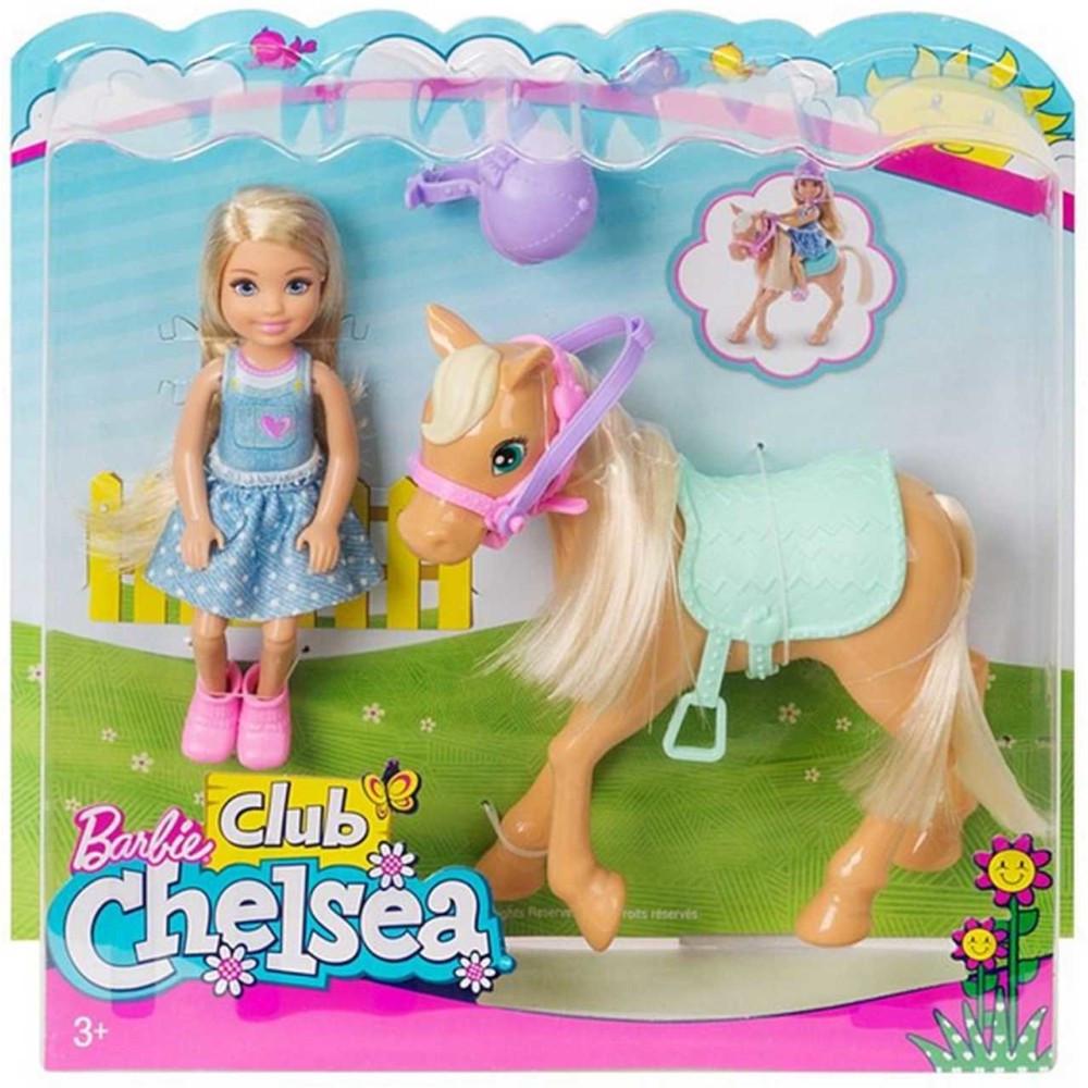 Куклы Barbie клуб club club chelsea dolls and horse doll