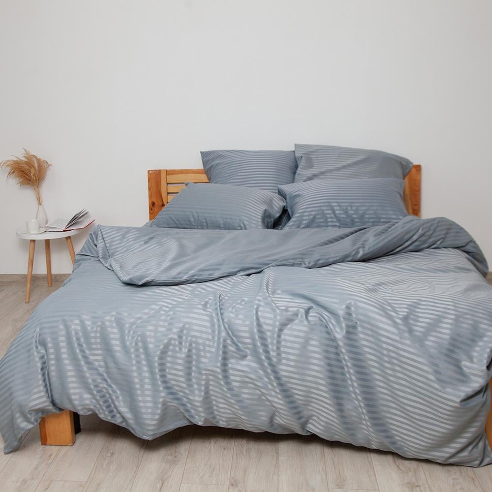 Комплект постельного белья ТЕП Lunar евро страйп сатин 200х220 см наволочки 2x70х70 см (18606)