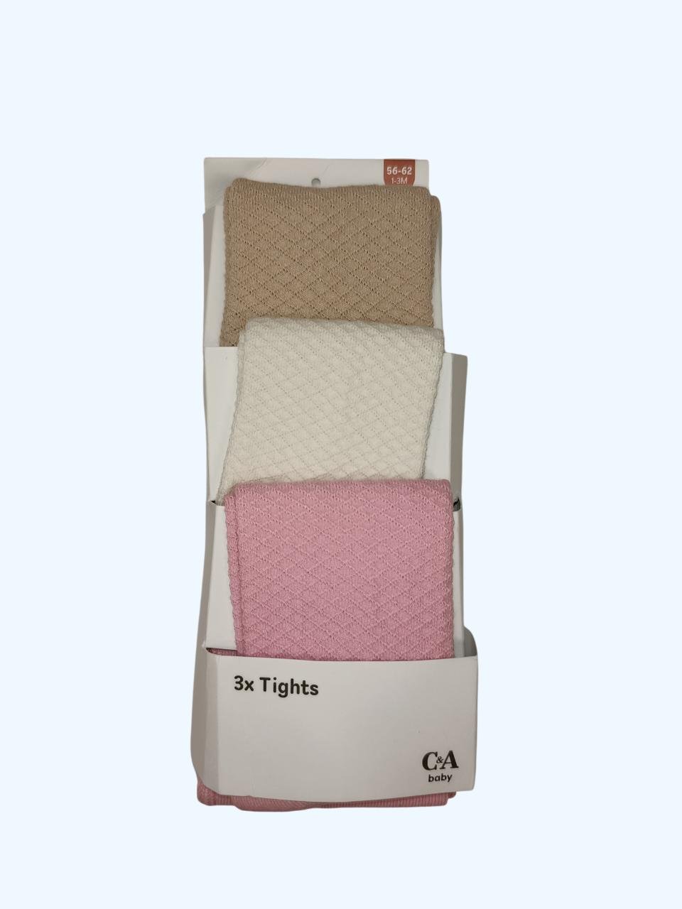 Набір колгот дитячих для дівчинки C&A 56-62 см 3 шт. Різнокольоровий (0409)