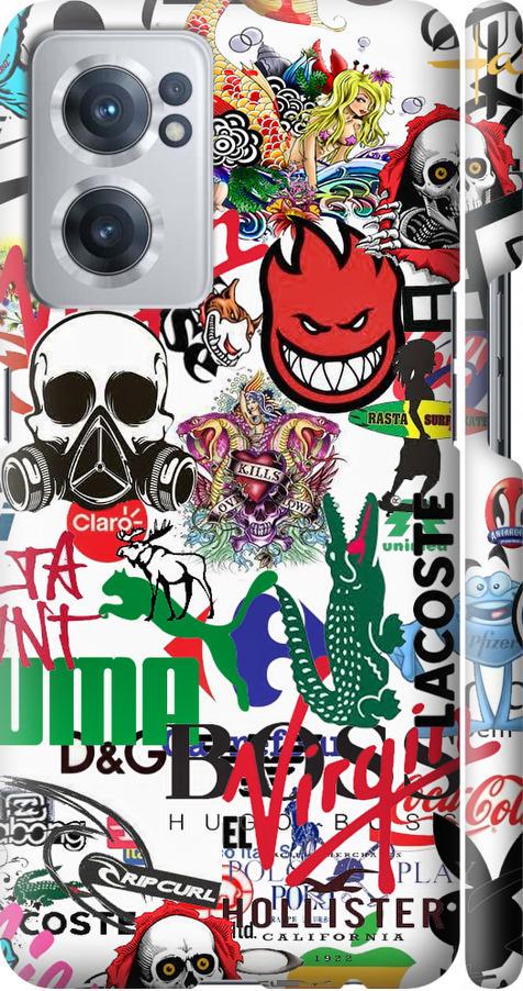 Чохол на OnePlus Nord CE 2 Many different logos (4022m-2589-42517)