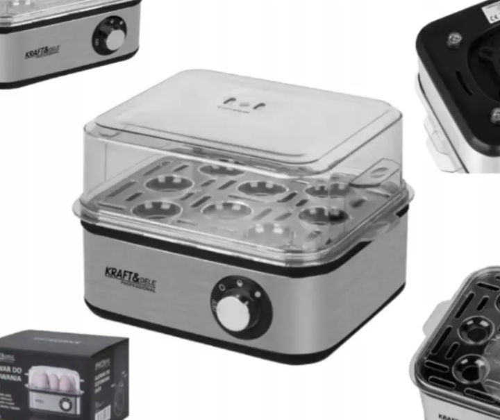 Яйцеварка електрична Kraft&Dele KD4118 500 Вт на 8 яєць Сріблястий (29599621) - фото 3 Яйцеварка електрична Kraft&Dele KD4118 500 Вт на 8 яєць Сріблястий (29599621) - фото 3