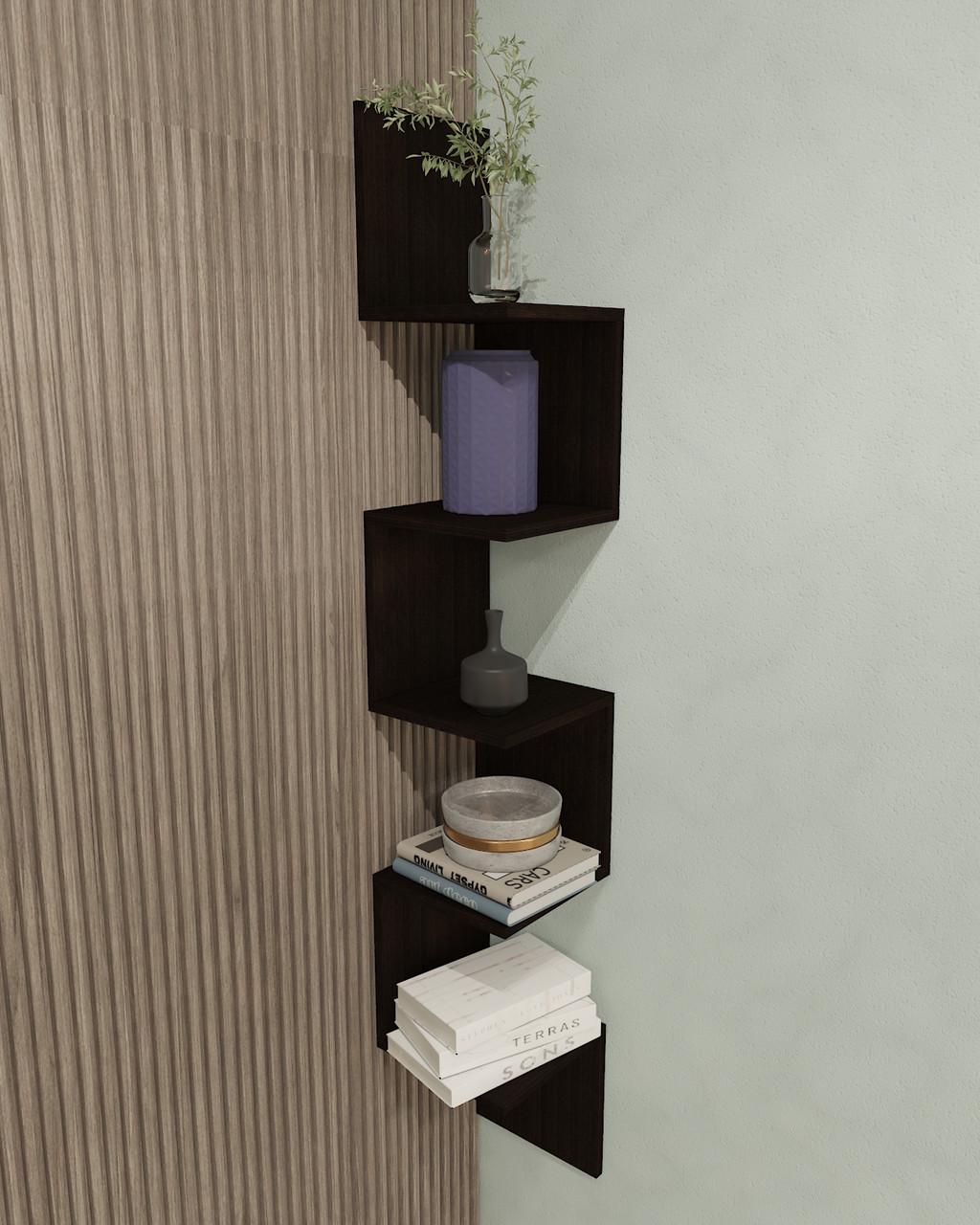 Полка угловая настенная NF-21 Венге темный (NF-21V)