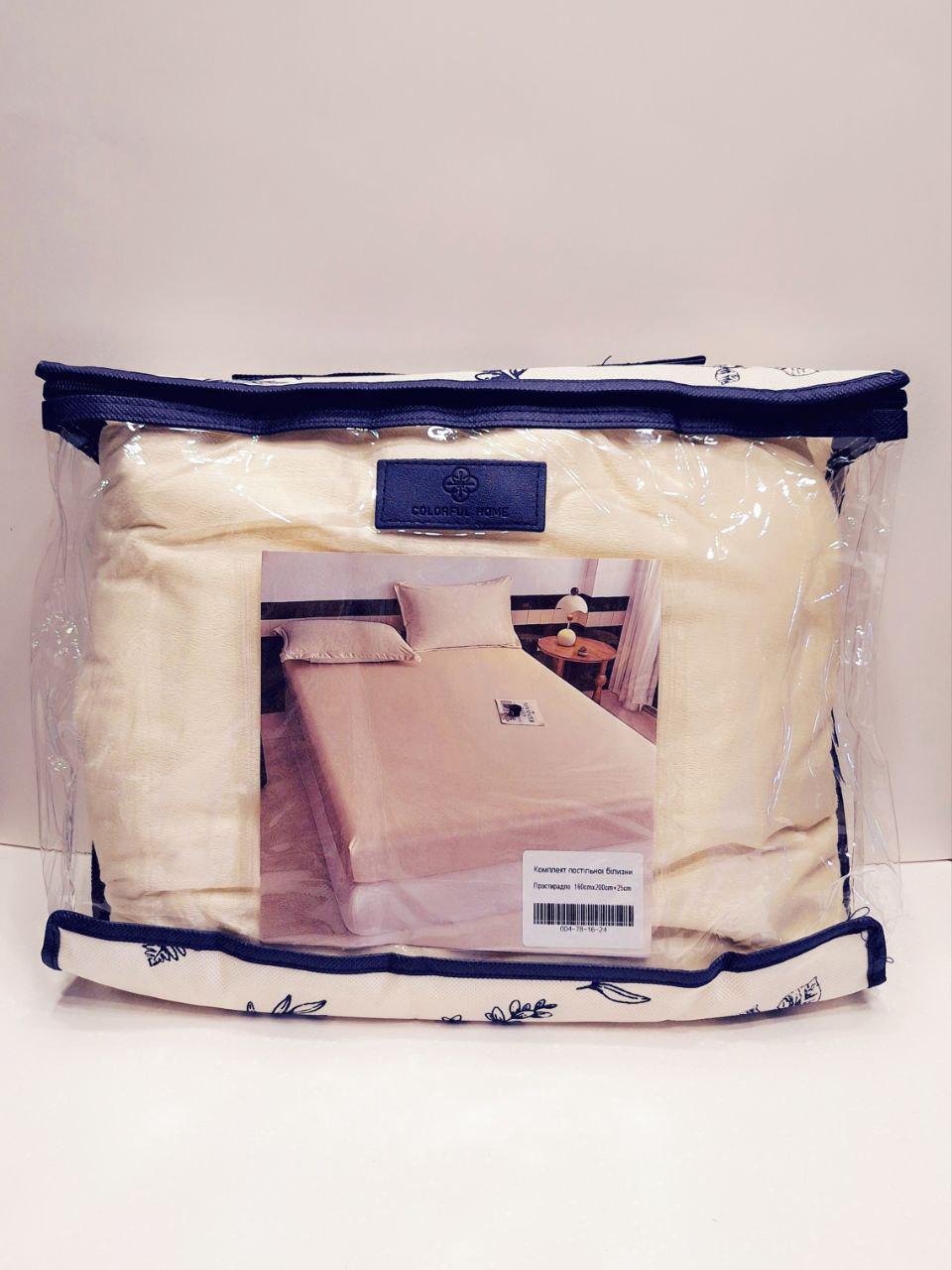 Простирадло на резинці Colorful Home велюрове 160x200x25 см Кремовий (1631) - фото 6 Простирадло на резинці Colorful Home велюрове 160x200x25 см Кремовий (1631) - фото 6