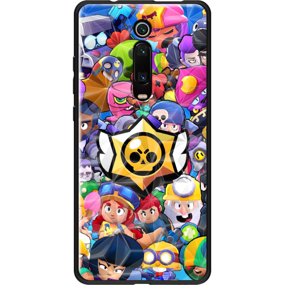 Чохол BoxFace Xiaomi Mi 9T / Mi 9T Pro Brawl Stars Чорний силікон із призмою (37376-up2389-37866)