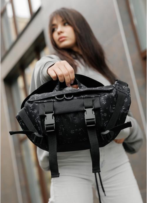 Поясная сумка женская Sambag тканевая Черный (873038721)