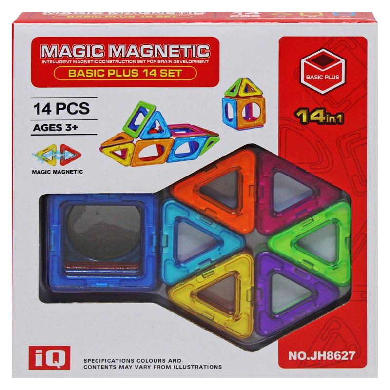 Конструктор магнітний Magic Magnetic JH8627 у коробці 14 дет. 22х5х21,5 см (JH8627)