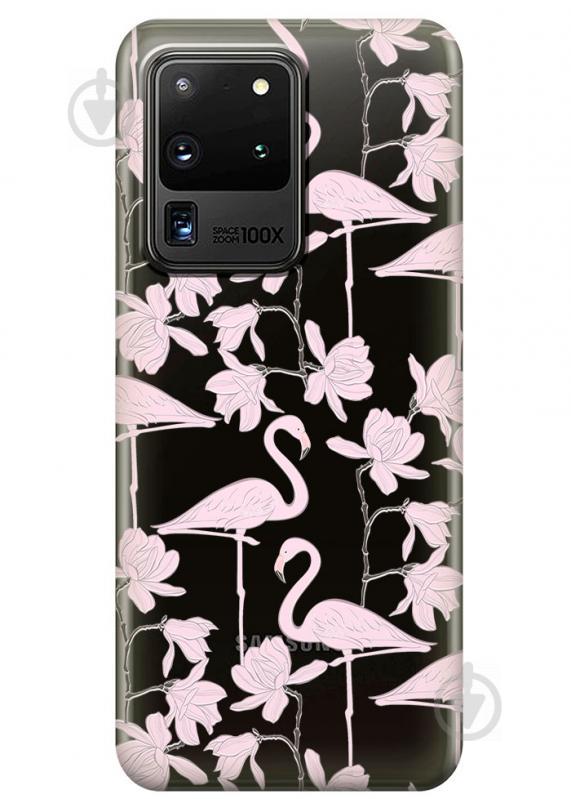Прозрачный силиконовый чехол iSwag для Samsung Galaxy S20 Ultra Розовые фламинго (M1170) Прозрачный силиконовый чехол iSwag для Samsung Galaxy S20 Ultra Розовые фламинго (M1170)